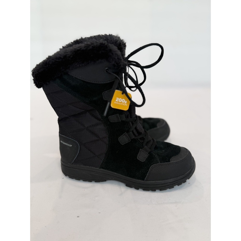 Columbia Women's Ice Maiden ll Black Boots Size 7.5 Snow Winter booties WATERPRO